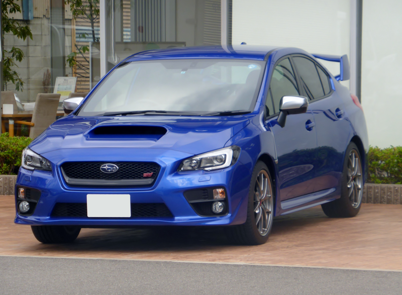 Sedan-only fourth-gen Subaru WRX STI. Subaru discontinued the hatchback WRX to eradicate their European Galapagos Syndrome and in response to global preference on sedans.